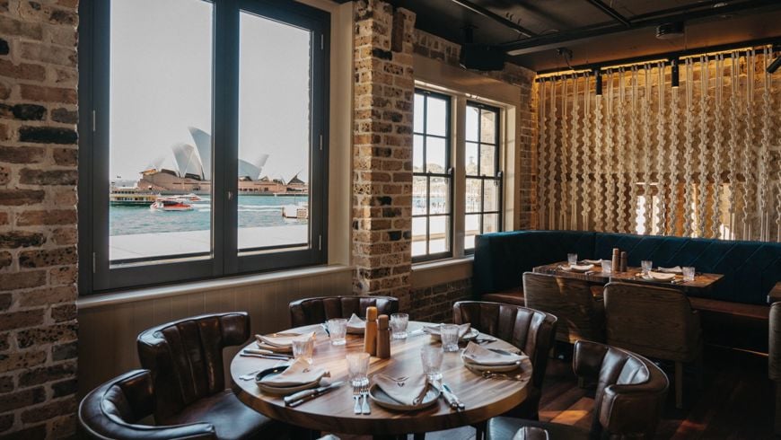 Inside Dining of 6Head with View to the Opera House